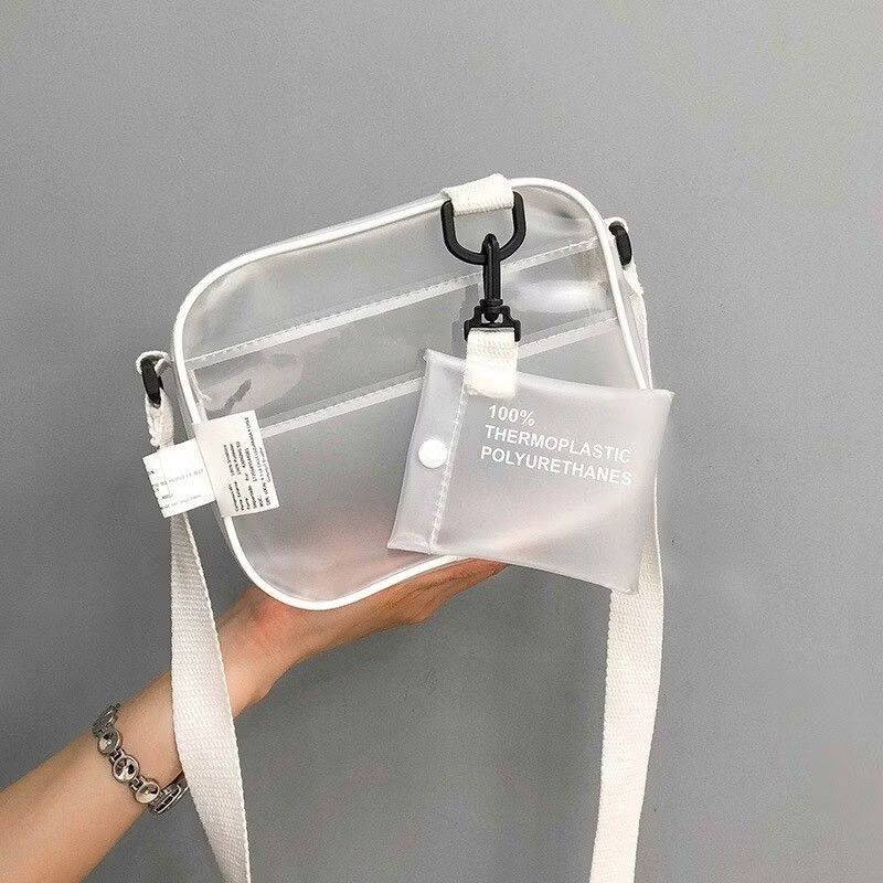 MADONA SLING BAG TRANSPARAN TAS SELEMPANG MIKA TAS WANITA PVC BAG