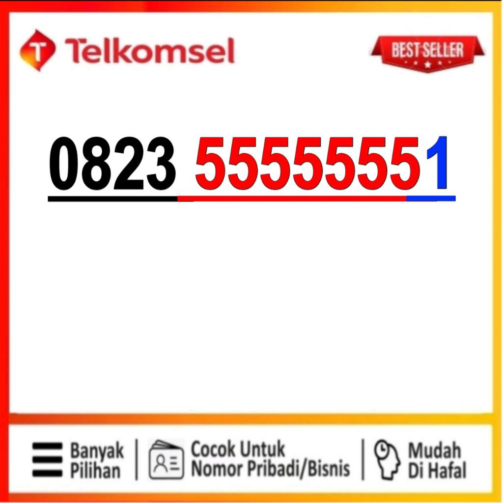 nomor cantik sapta 5555555 simpati Telkomsel 4g 5g
