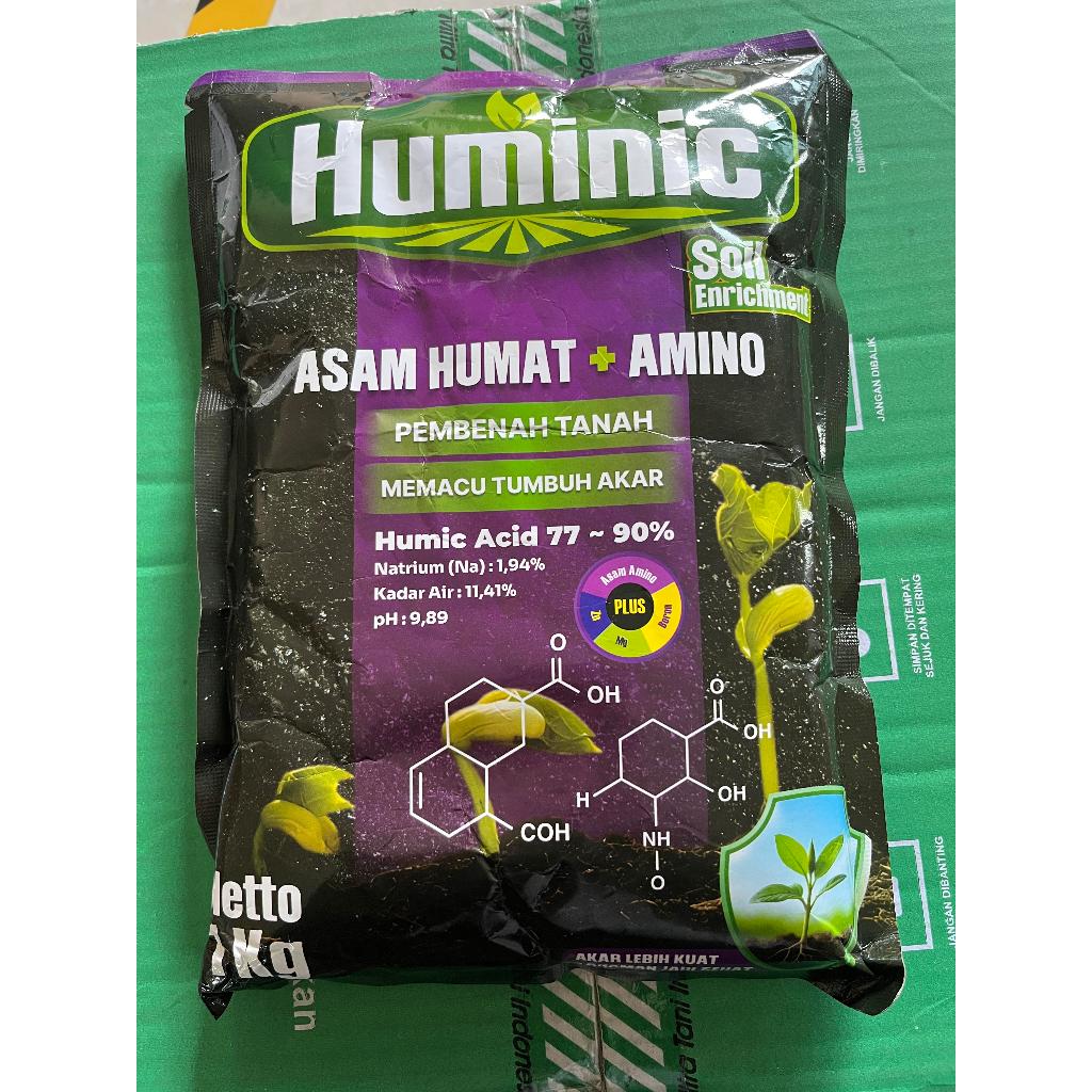 Asam Humat Pembenah Tanah 1 Kg - Asam Humat 90% + Asam Amino, Meningkatkan Kesuburan Tanah