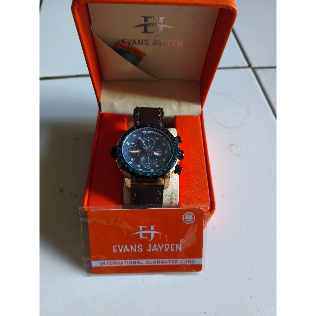 Jam Tangan Pria Evans Jayden 9466 Kulit