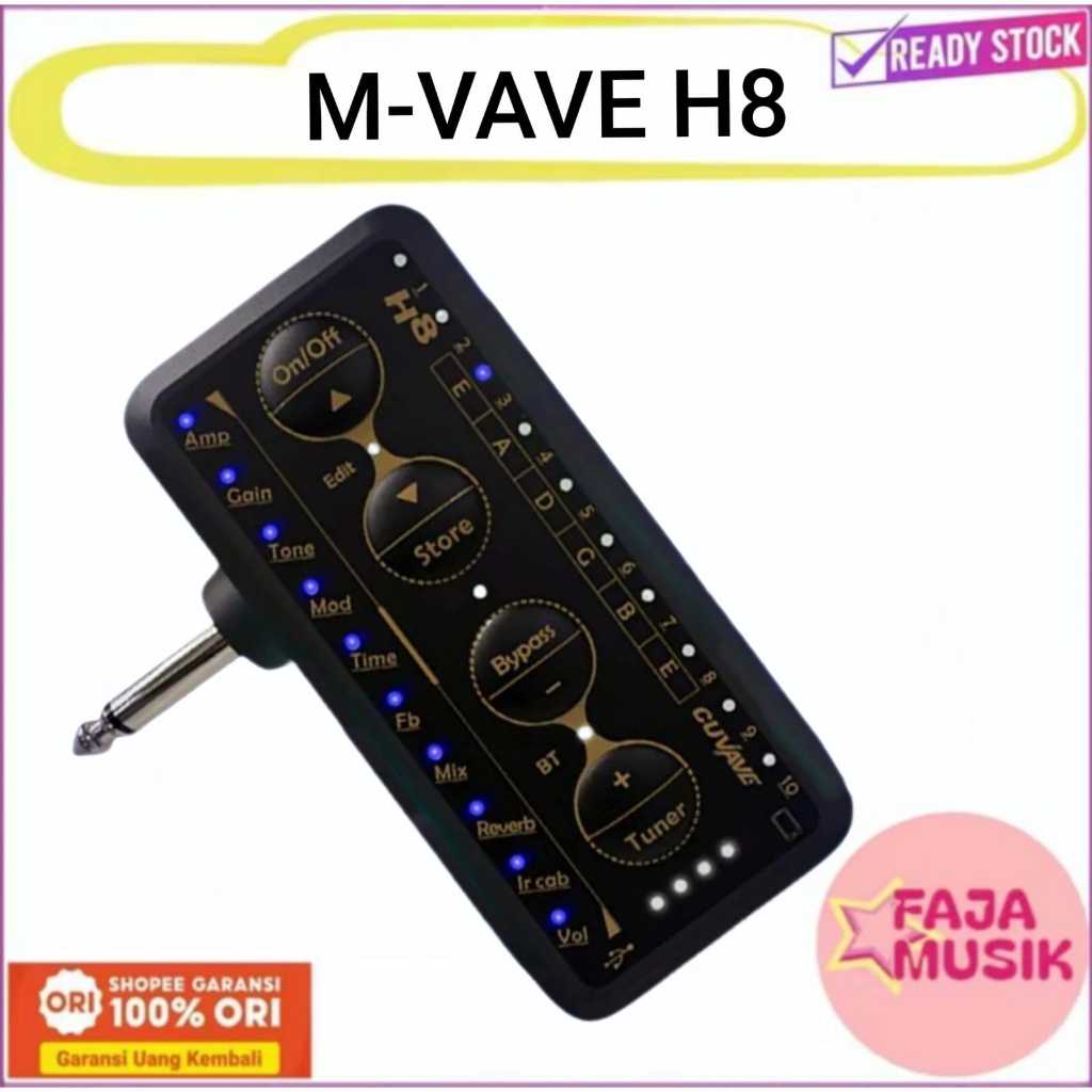 M-VAVE H8 Mvave H8 Guitar Headphone Amplifier Portable Rechargeable Mini Headphone Amp Built-in Dela