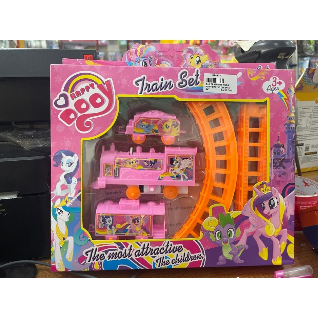 Mainan B/O Train Set Kuda Pony 877-30
