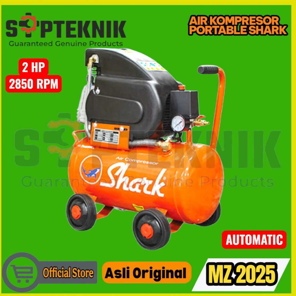 KOMPRESOR LISTRIK PORTABLE MZ-2025 2HP 25 LITER SHARK