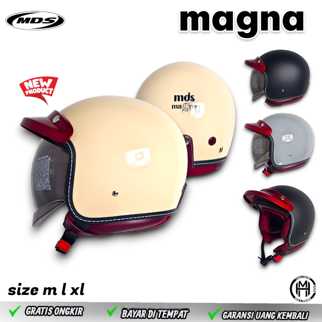 HELM RETRO MDS MAGNA ORIGINAL HALF FACE
