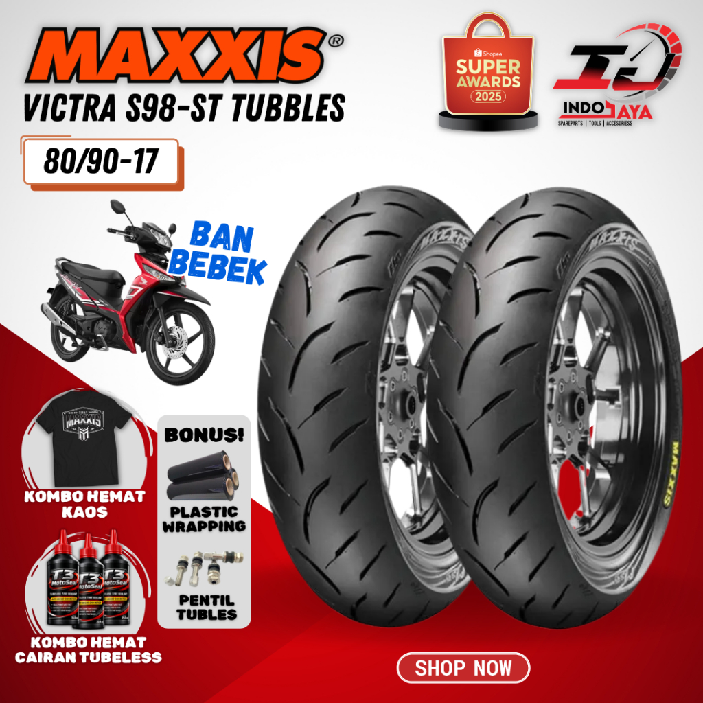 [BAYAR DI TEMPAT] MAXXIS VICTRA 80 / 90 - 17 / BAN MAXXIS 80/90-17 / 80-90-17 TUBELESS BAN LUAR / BA