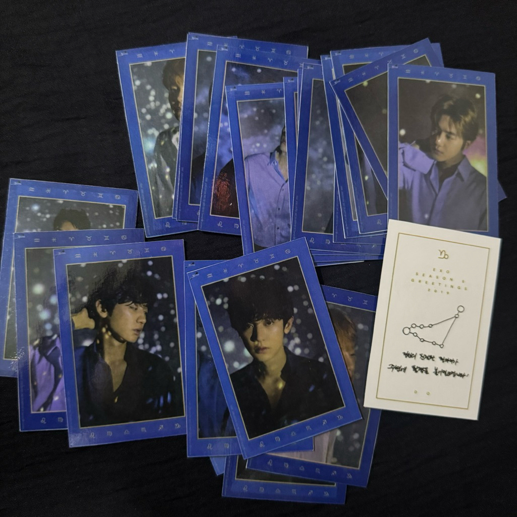 Photocard replika exo season greetings 2019 set 24pcs premium tebal double size dapat 24 pc poca SG 