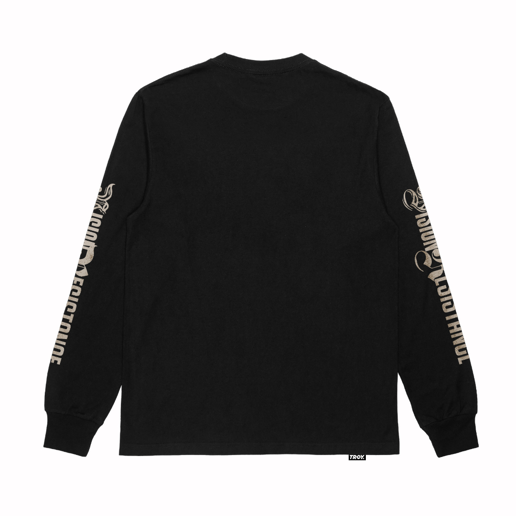 Troy Company Longsleeve Black Resistance - Kaos Pria Lengan Panjang Hitam LSD 3585