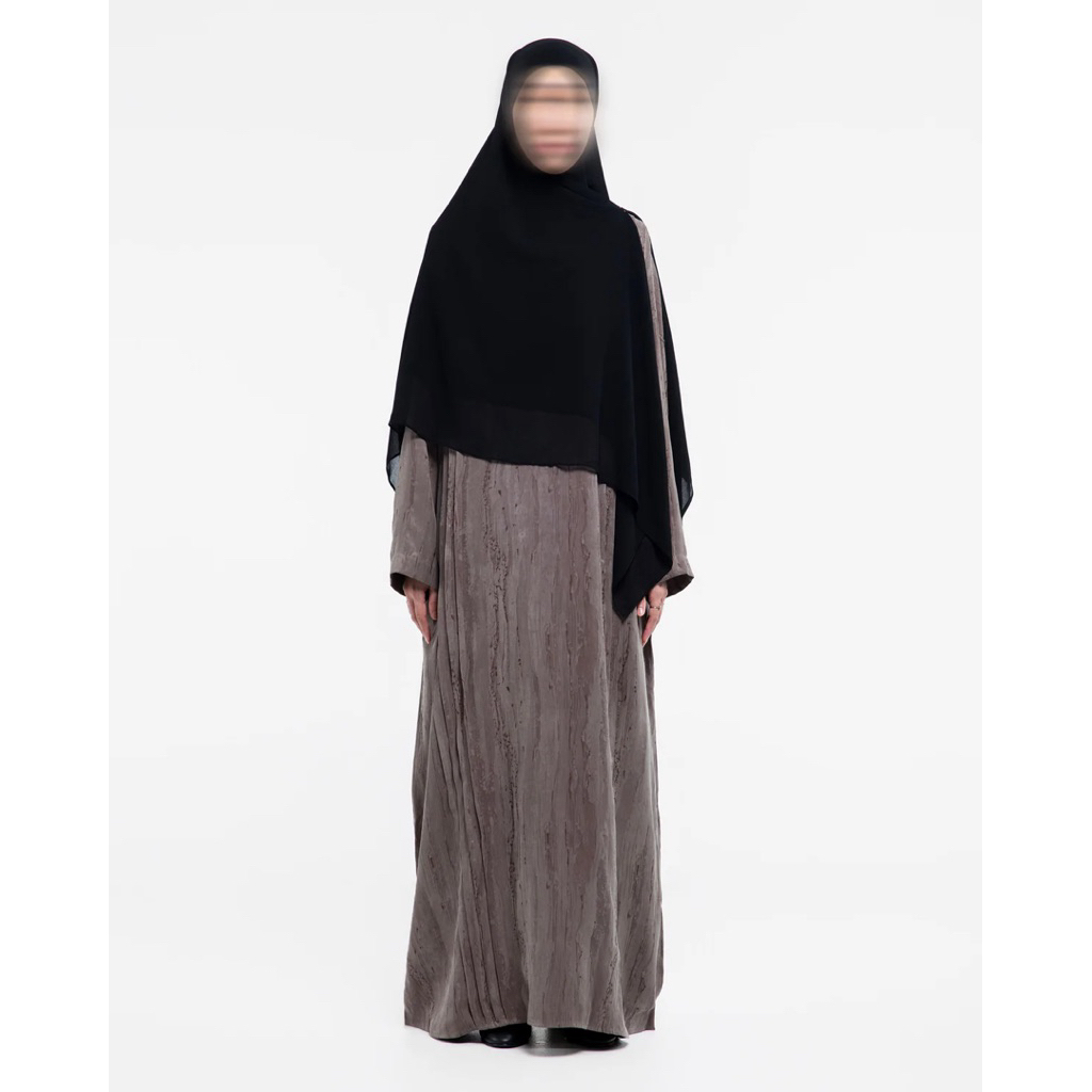NWT - TAZA TEEQA ABAYA SIZE M (DEEP ROUGE & TAUPE) TN