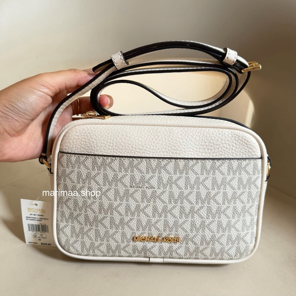 Tas jetset travel signature vanilla crossbody bag
