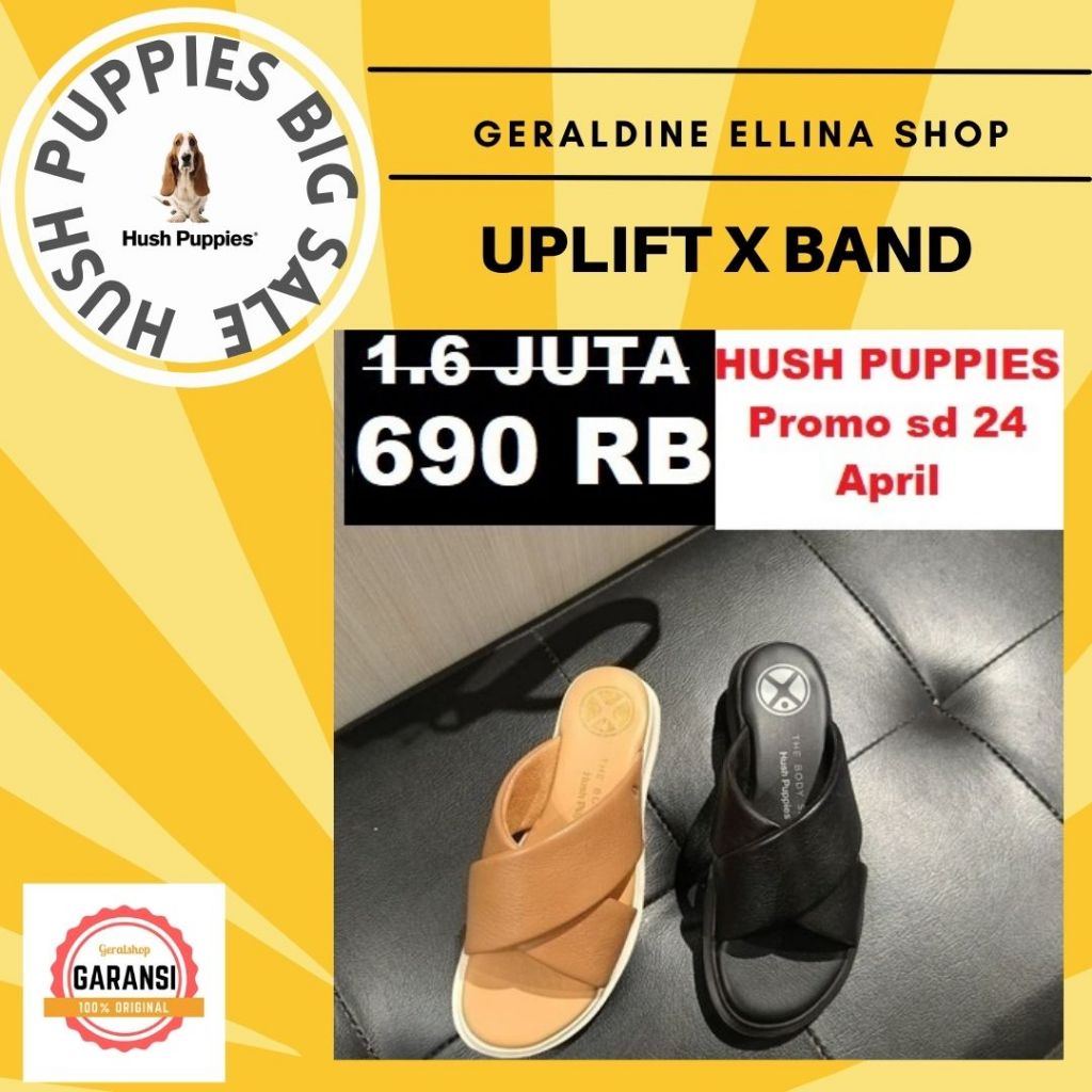 Sepatu Sandal Hush Puppies wedges wanita original SALE seri UPLIFT X BAND