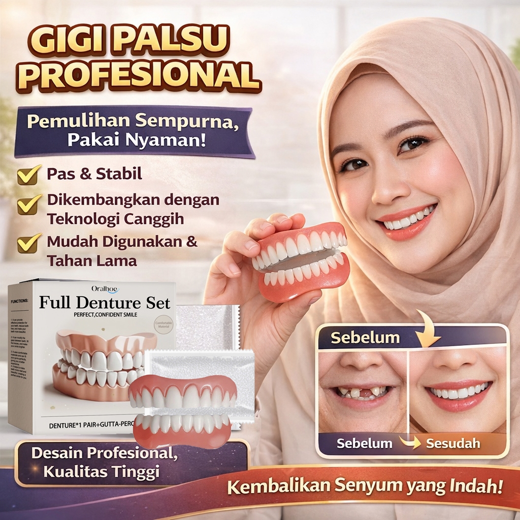 palsu lepas pasang 1set gigi palsu lepas pasang gigi palsu ke gusi ideal smile gigi palsu original