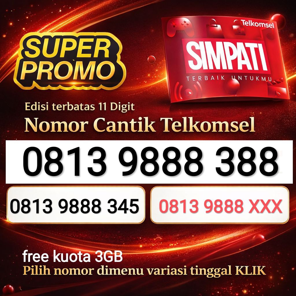 Kartu Perdan Simpati Cantik New Cover – 11 Digit, Segel, Jaringan Kuat ( K9 )