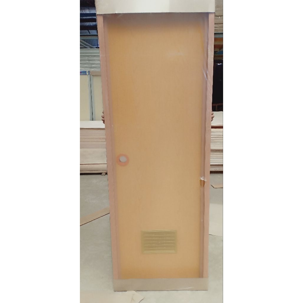 Pintu Kamar Mandi PVC Coklat Jati / Pintu PVC / Pintu Minimalis Kamar Mandi