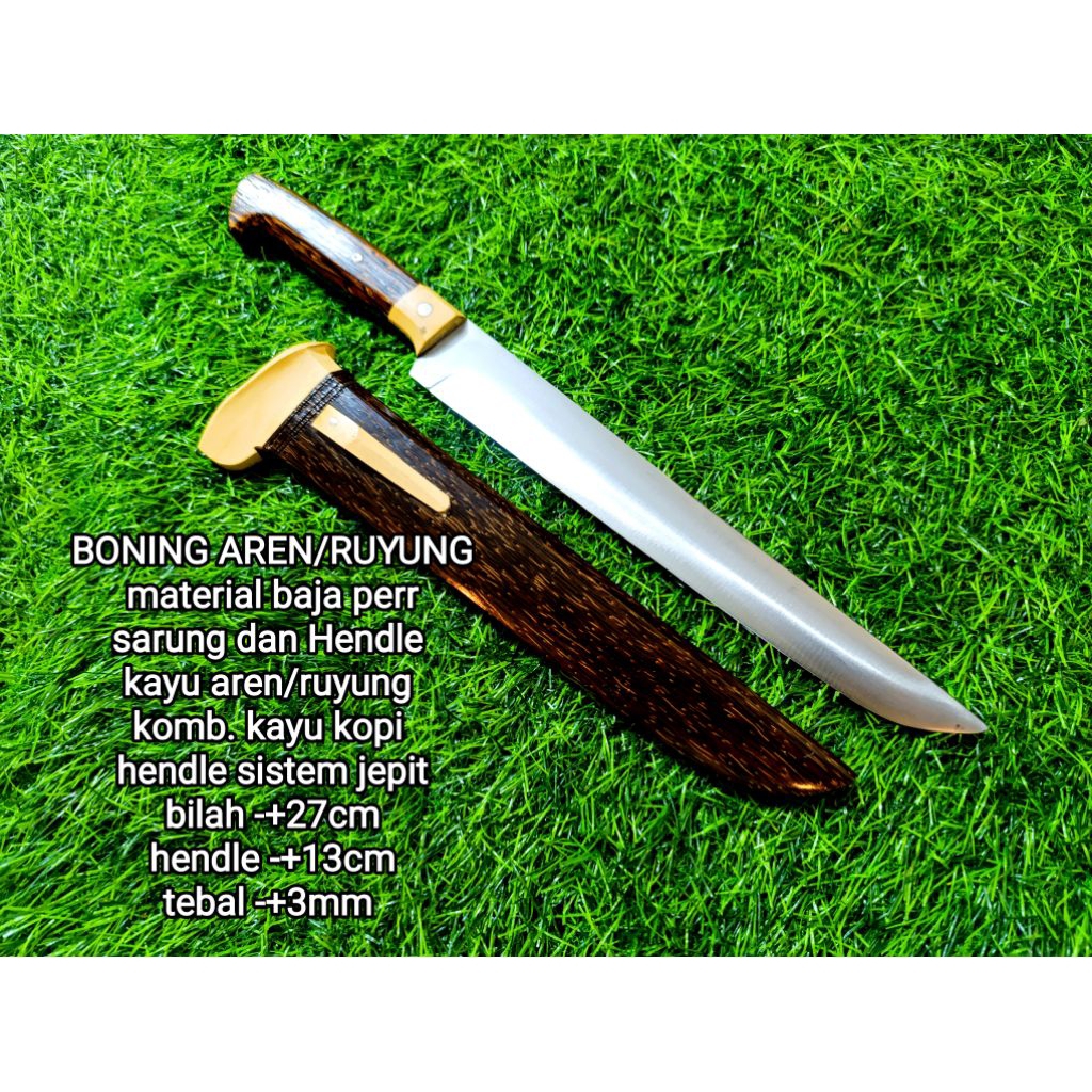 Pisau sembelih Boning Aren 27cm pisau daging full tank