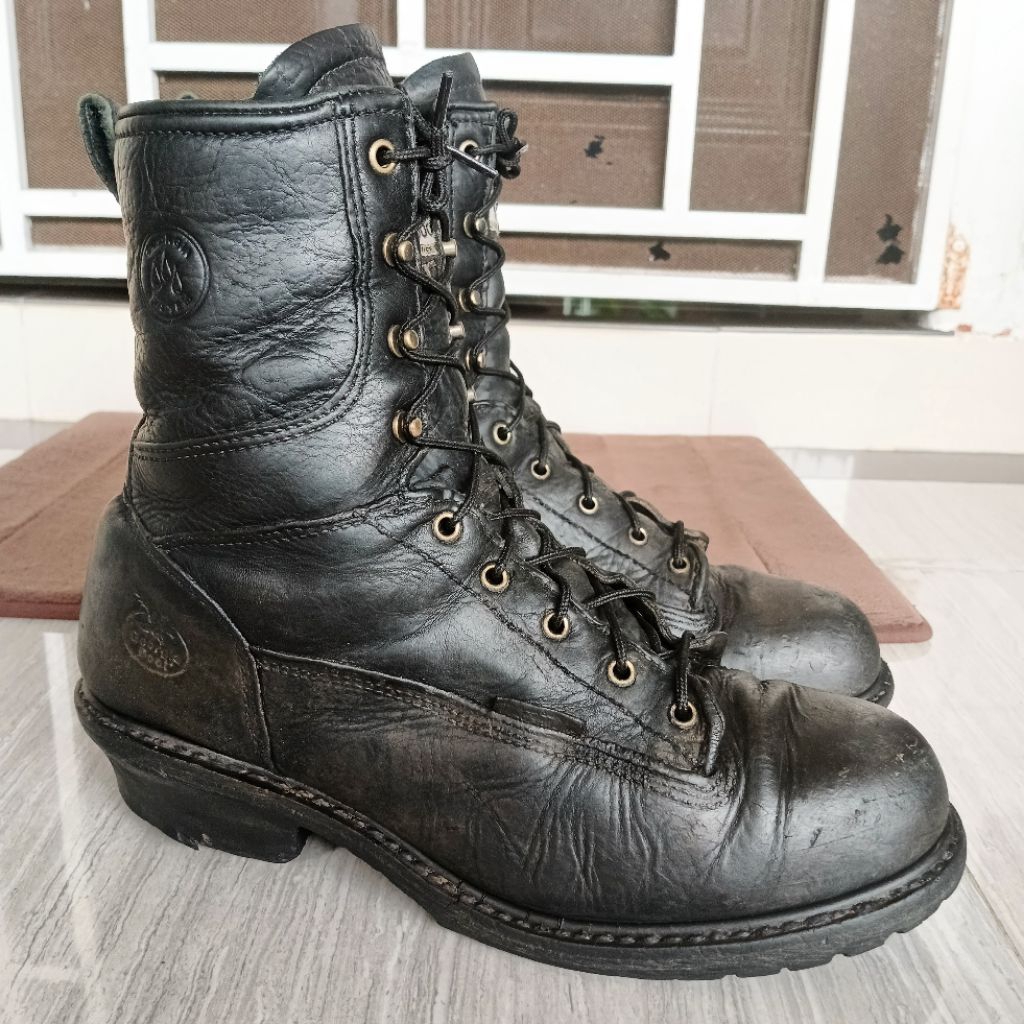 GEORGIA Logger steel toe safety boots size 44 Insol 28-29 Cm