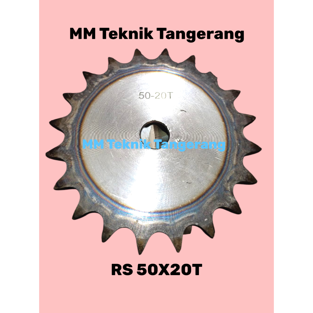 Sprocket RS 50 x 20 T Gear Rantai Single Gir gigi Z 20T RS50 -1 50Z20 50X20T 50-1 tipe B Sproket spr
