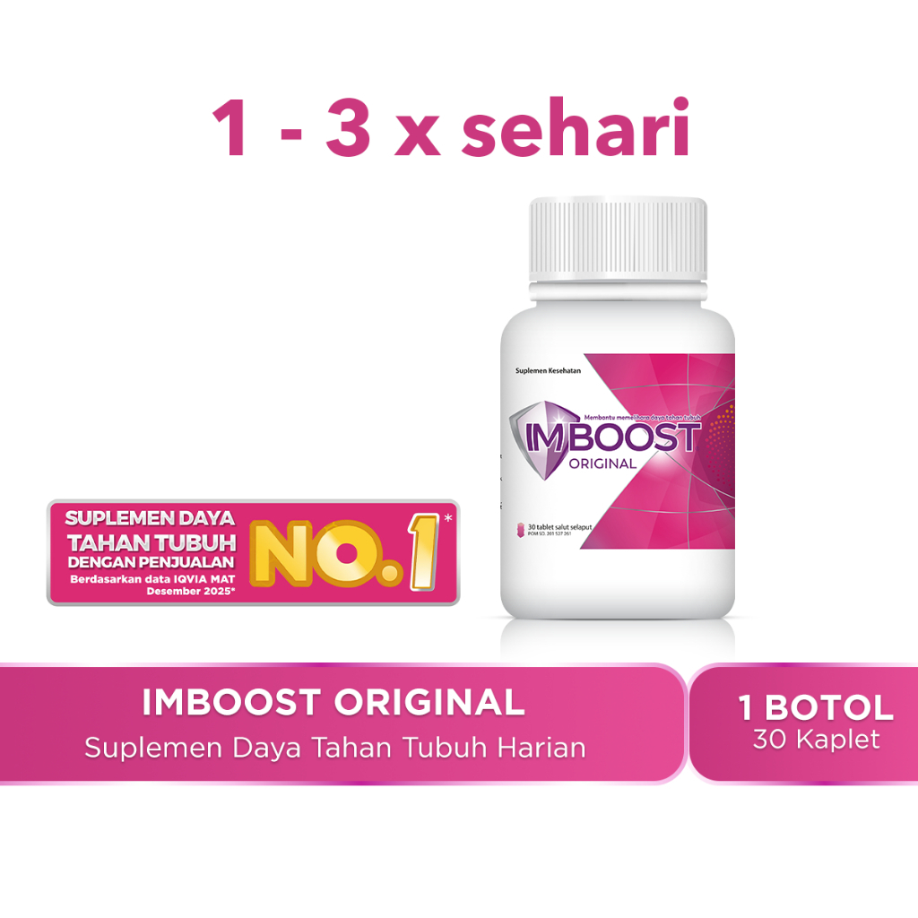[VARIAN] Imboost Original Tablet Daya Tahan Tubuh 1 Botol | 2 Botol | Paket Keluarga Sehat