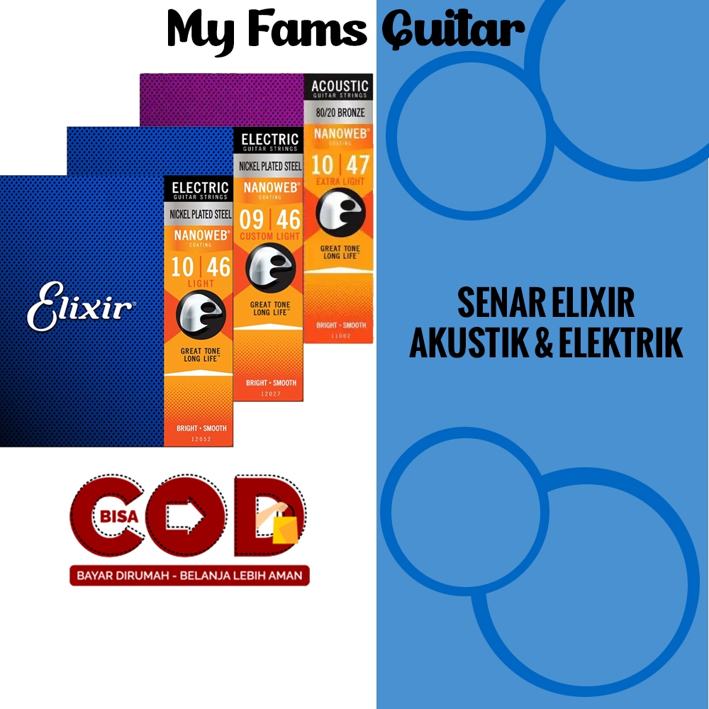 Senar Gitar Akustik Elektrik Elixir Termurah