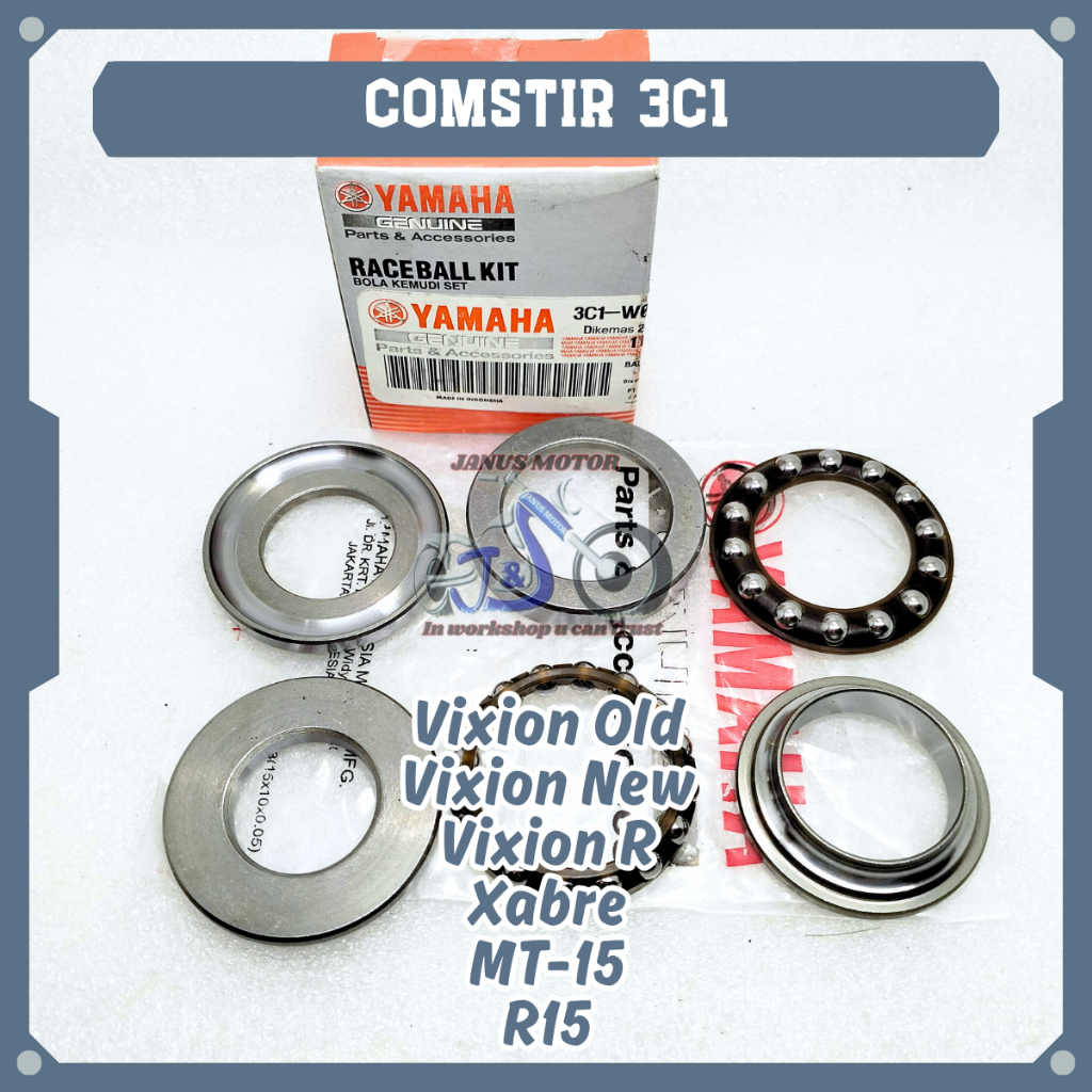 Comstir Yamaha 3C1 Bearing Comstir Vixion Old Vixion New Vixion R Xabre MT-15 R15 Laher Stang Kualit