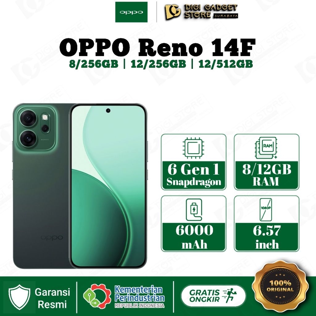 OPPO Reno 14F Garansi Resmi BNOB