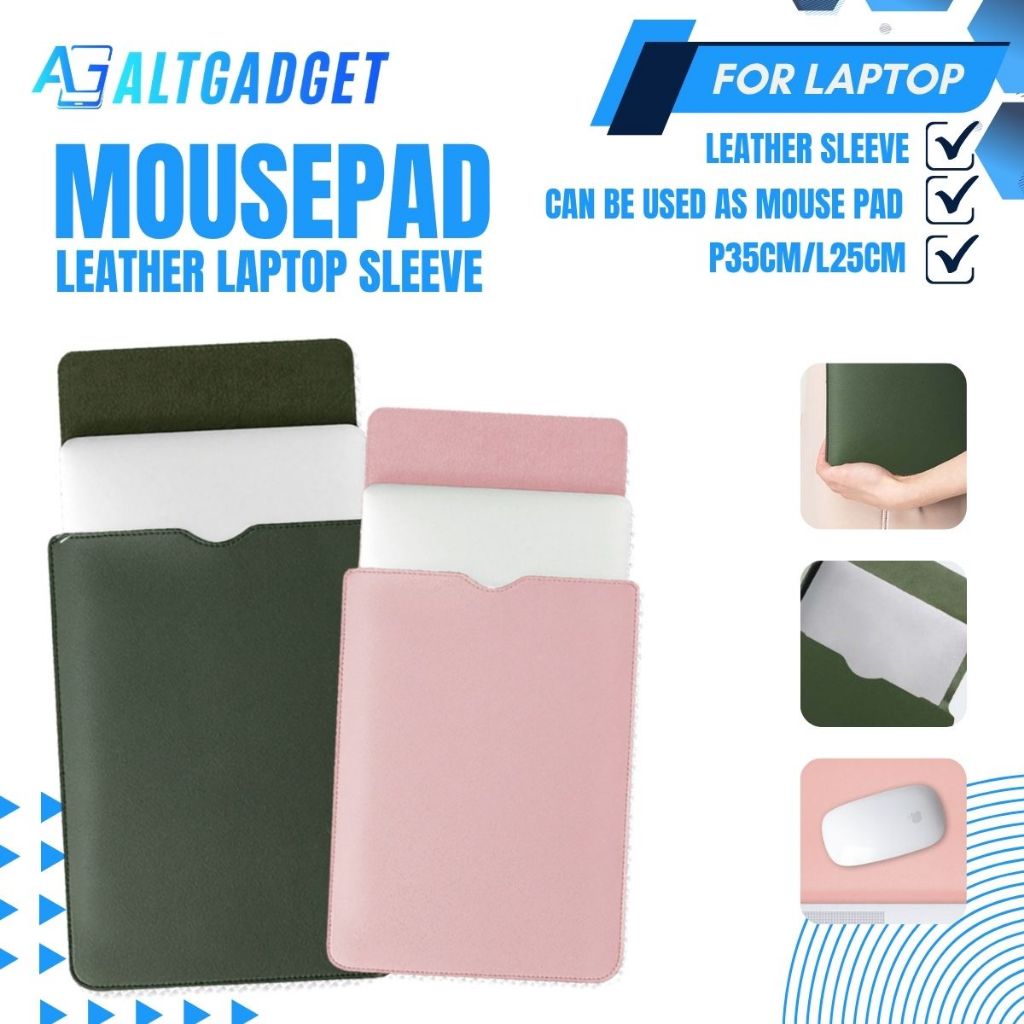 Sleeve Bag Laptop 14 Inch Tas Leather Slim Antislip Waterproof Protective