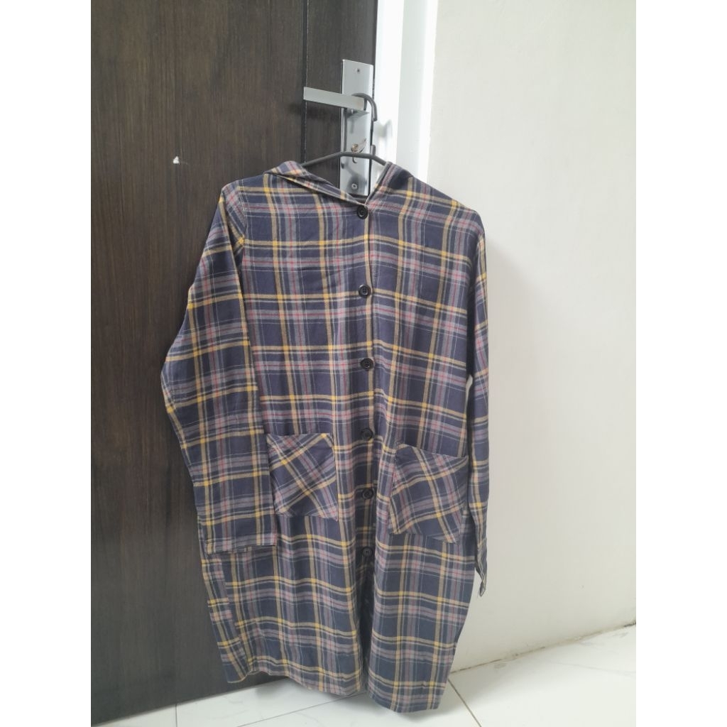 preloved outer hoodie flanel wanita