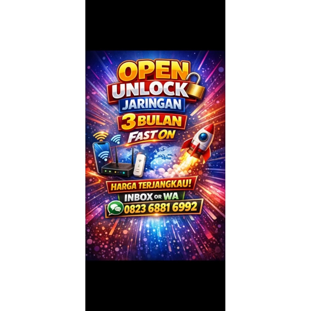 UNLOCK ALL JARINGAN IP/ANDRO 3B (GARANSI)