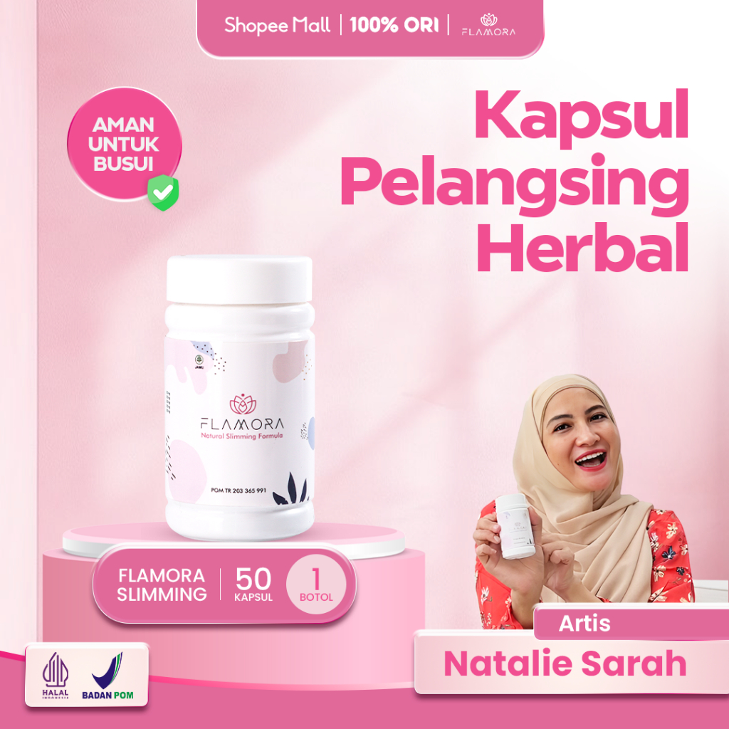 Flamora – Slimming Capsule Turunkan Berat Badan & Cerahkan Kulit – Kapsul Herbal BPOM