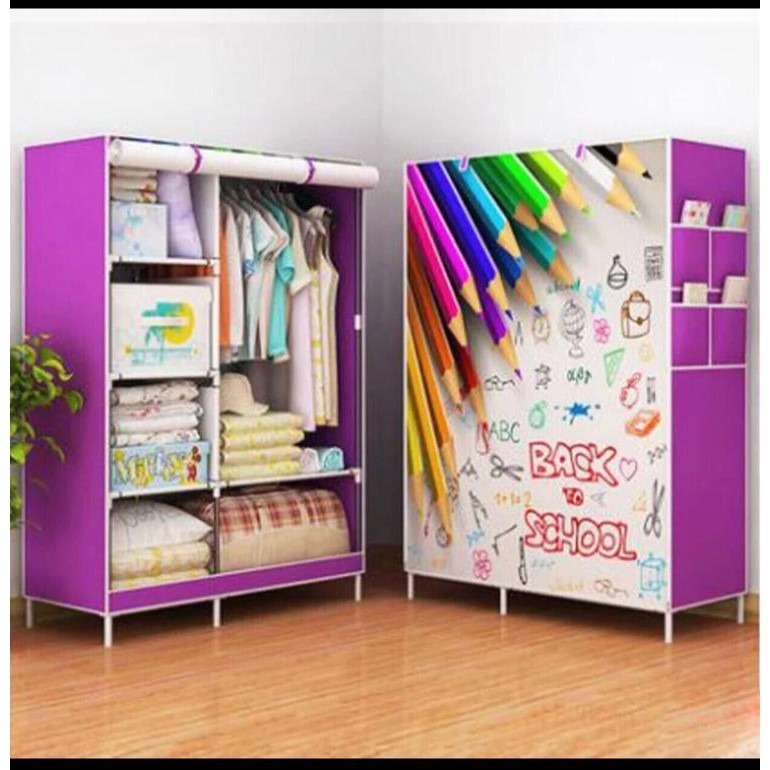 105 CISS Lemari Pakaian Gantung Portable Rak Gantung Baju Lemari Pakaian Modern