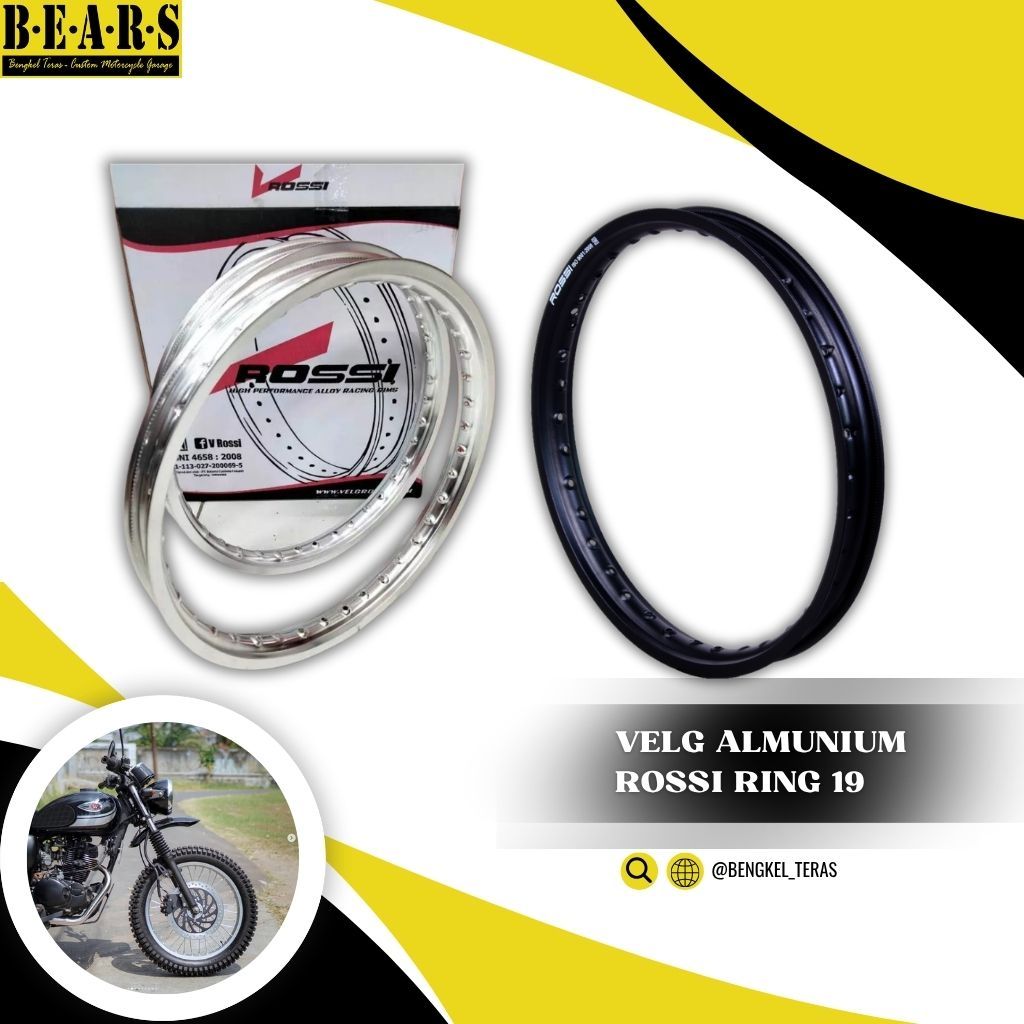 Velg Motor Ring 19 Almunium Rossi Hole 36