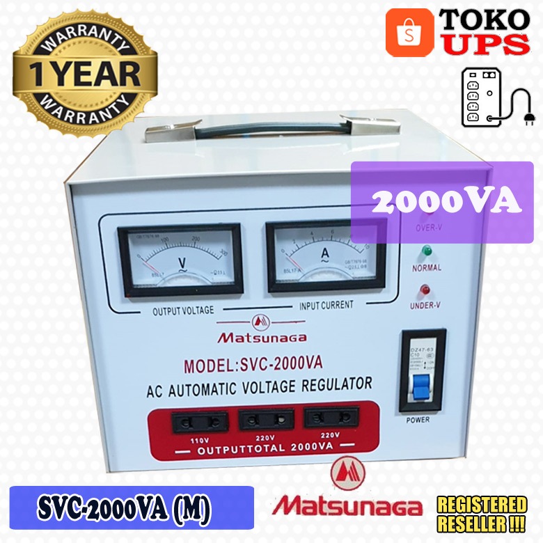 Stabilizer Matsunaga SVC-2000VA (M) 2000VA AVR Stavol