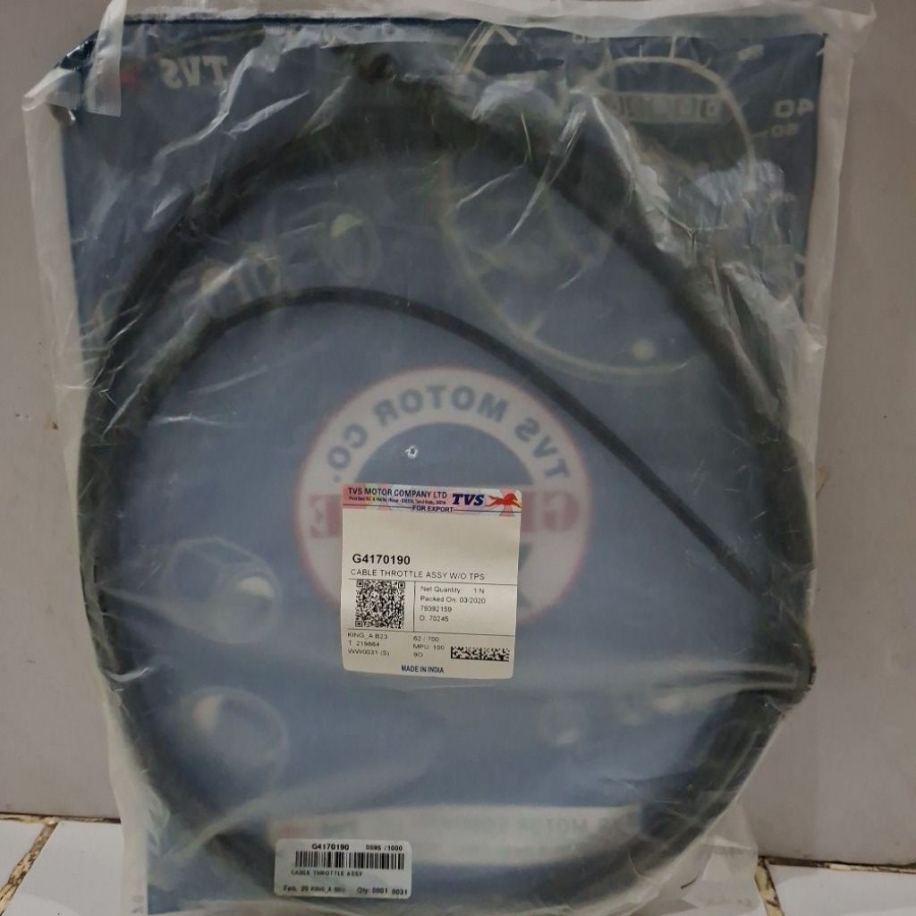 kabel gas tvs king kargo atau penumpang