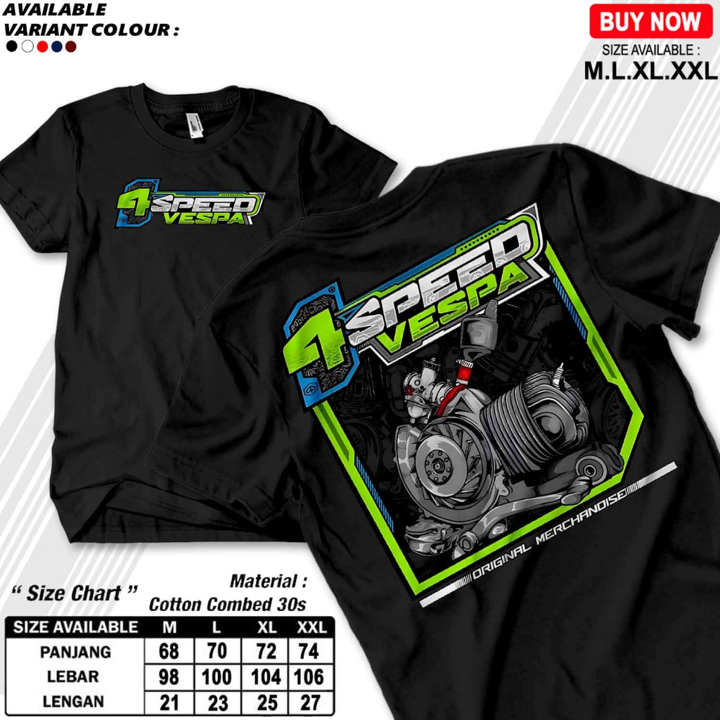Kaos Distro 4 Speed Vespa | Kaos Distro Pria | Baju Kaos Pria | Kaos Racing | Kaos Viral Tiktok