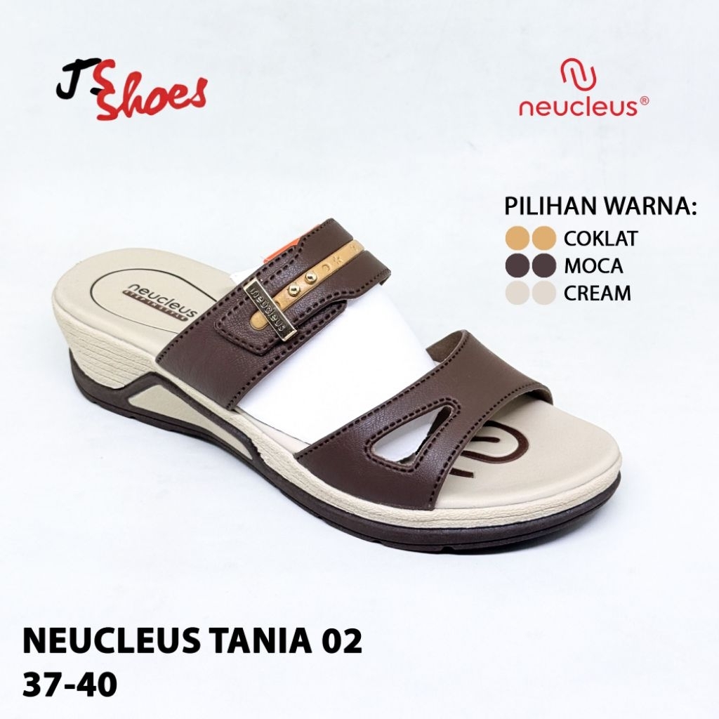 NEUCLEUS TANIA 02 - SANDAL SLOP WEDGES CASUAL WANITA DEWASA MERK NEUCLEUS ORIGINAL