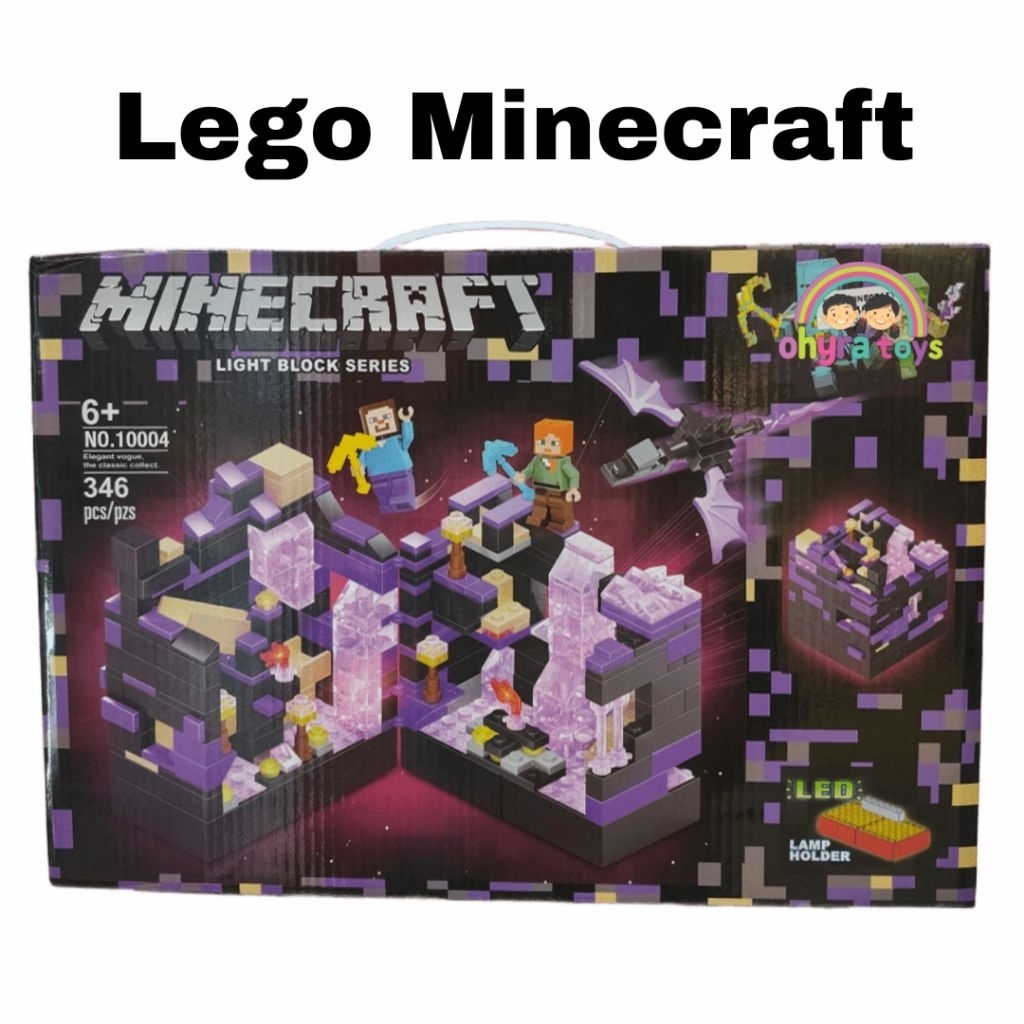 Mainan Anak Brick Block Minecraft Lampu Block Light