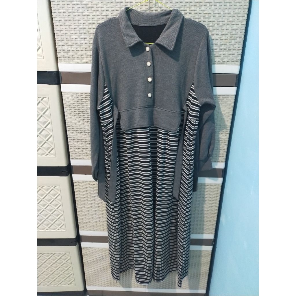 Midi Dress knit Clarke premium fesyen wanita