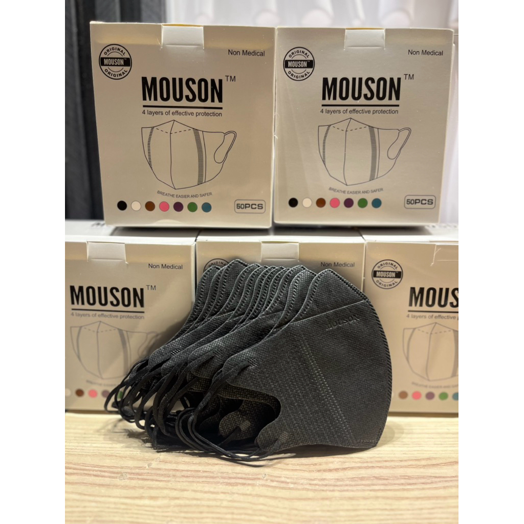 MASKER DUCKBILL MOUSON HITAM 50PCS