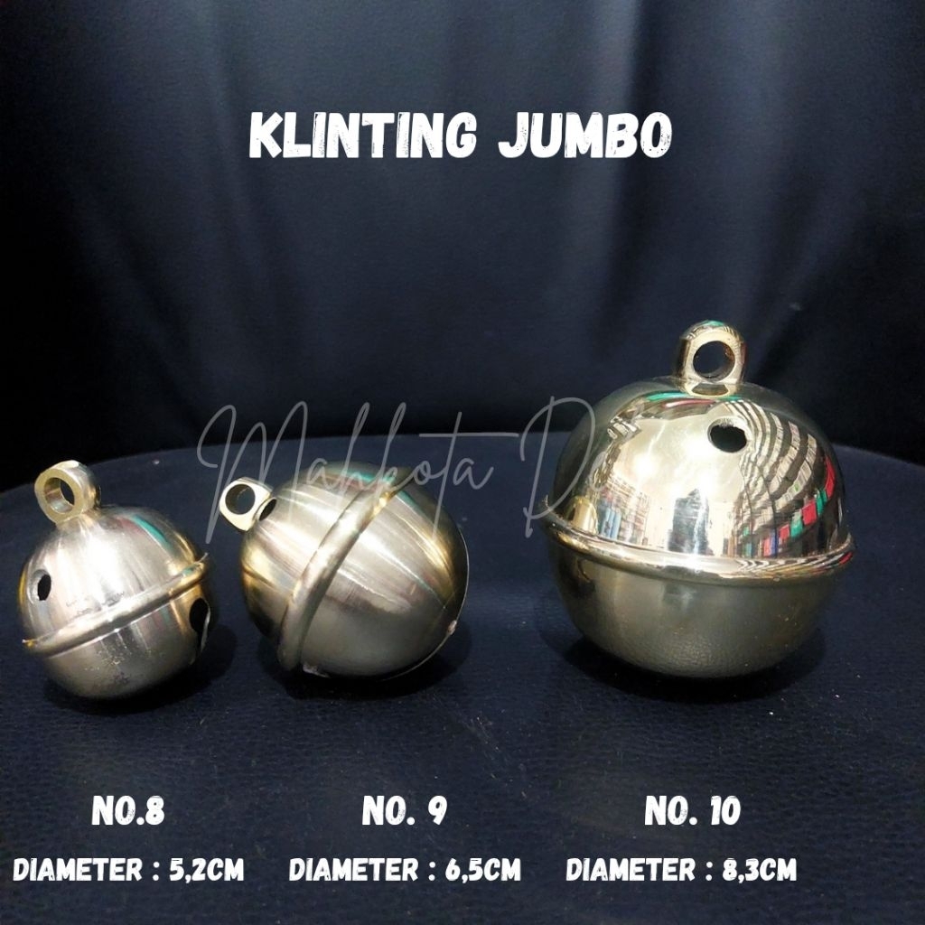 Klinting Kuningan Jumbo Bulat Gold Bel Klontongan Sapi Kerbau Kambing  No. 8, 9 10