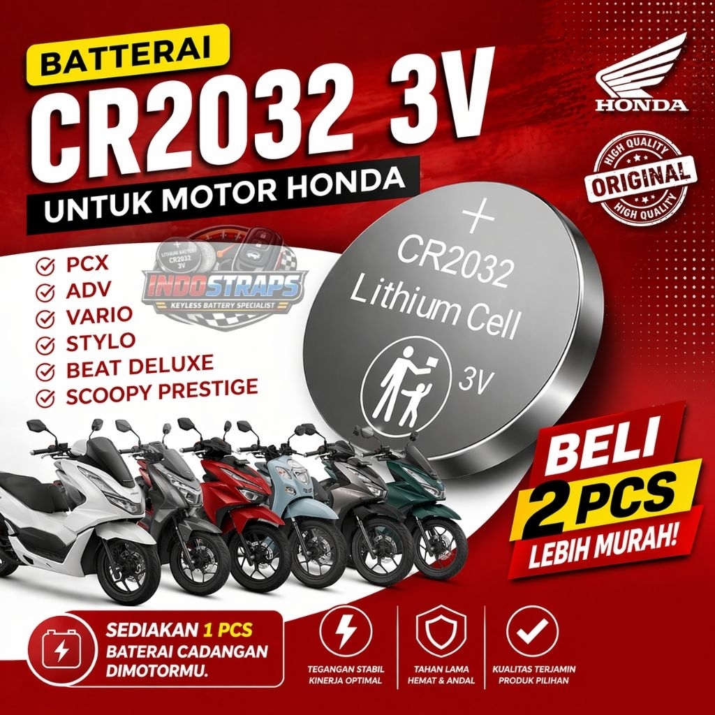 Baterai Remote PCX 150 160 VARIO 150 160 Batre Remote Kayless ADV 150 160 NEW VARIO 125 SCOOPY Remot