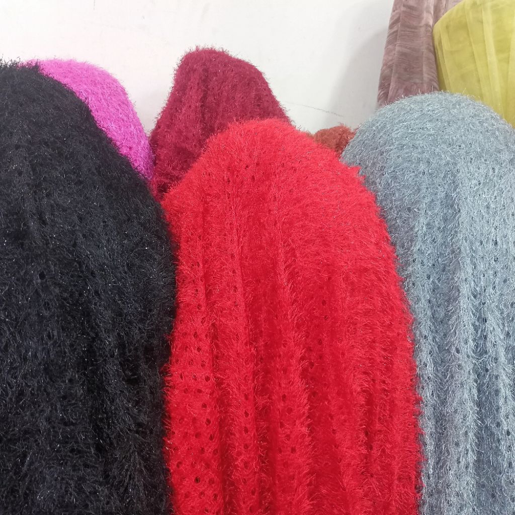 Kain Bulu-Bulu Rumbai / Kain Bulu-Bulu Garment / Kain Bulu-Bulu Model Rambut Rumbai-Rumbai / Kain Bu