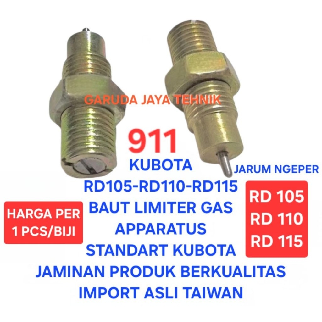 baut limiter gas Baut setelan minyak fuel limiter apparatus kubota RD105 RD110 RD115 jaminan produk 