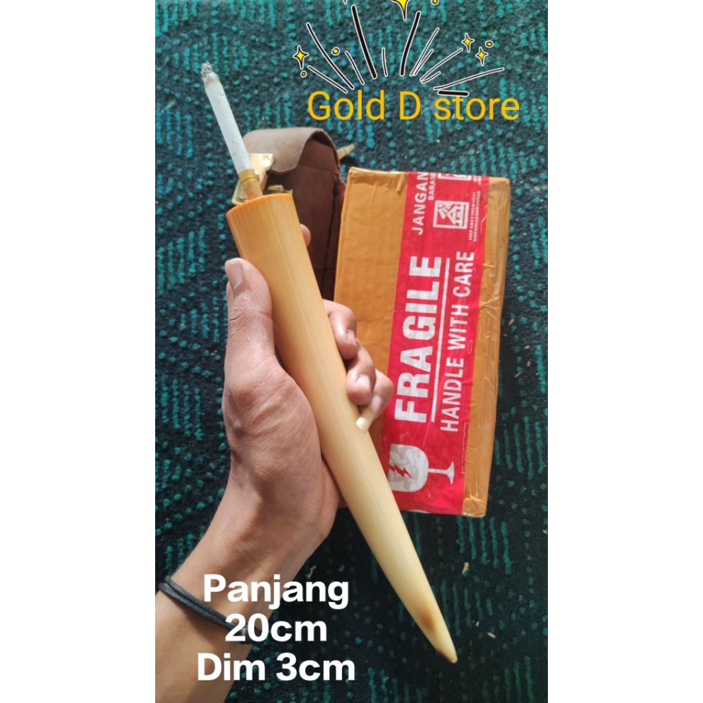 Once pipa cangklong sarigading JUMBO asli serat gading 20cm