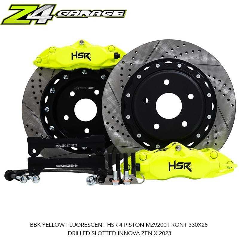Big Brake Kit HSR kuning Untuk Mobil Innova Zenik Di 4 piston
