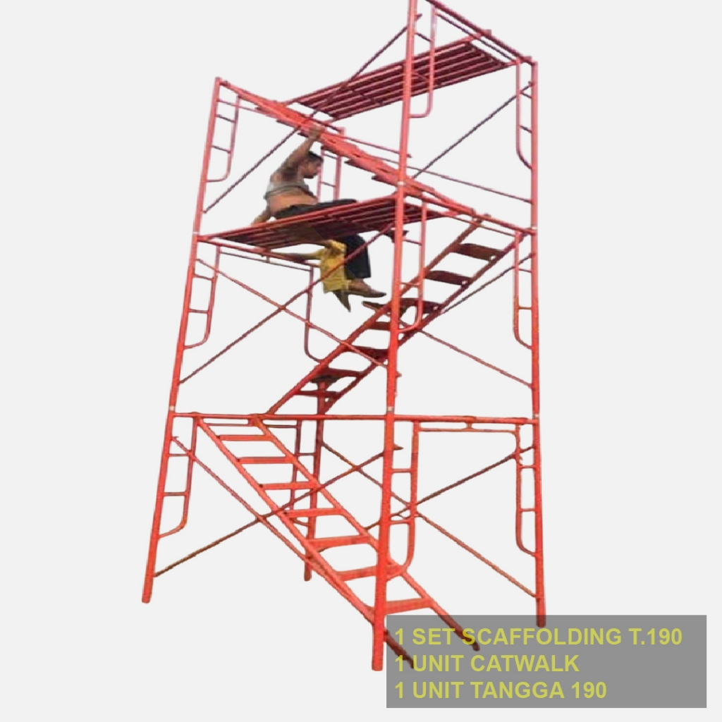 Tiga Susun / Tingkat Steger, Scaffolding Prancah MAIN FRAME 190 KOMPLIT