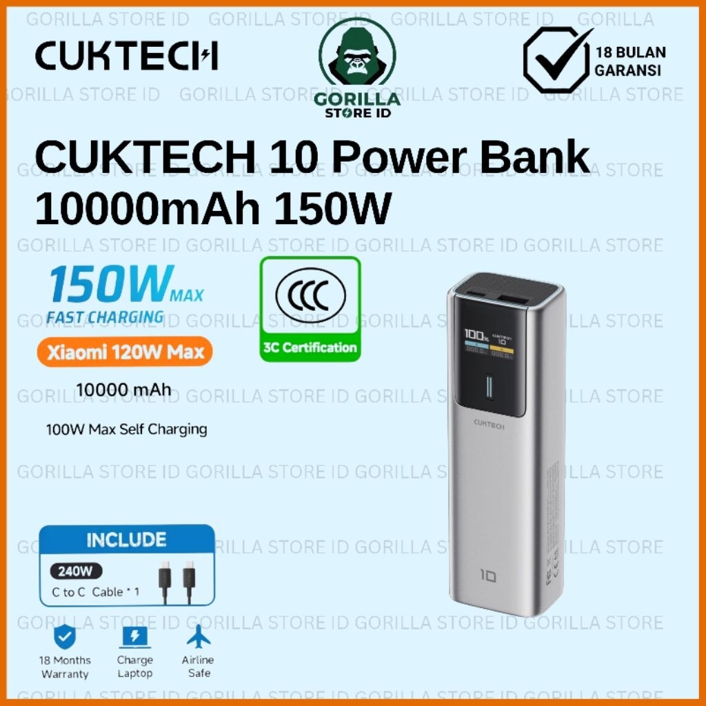 CUKTECH 10 Power Bank 10000mAh 150W MAX
