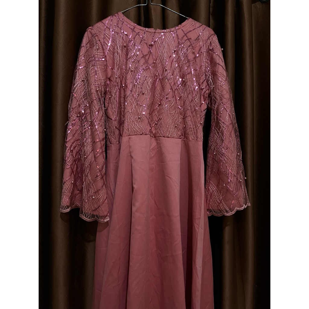 pl preloved kebaya dress kondangan gaun pesta pink salem