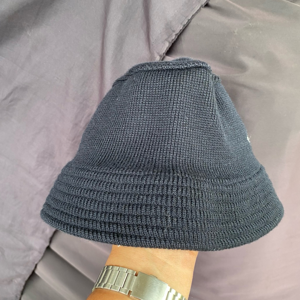 Stone island vintage knit black bucket hat