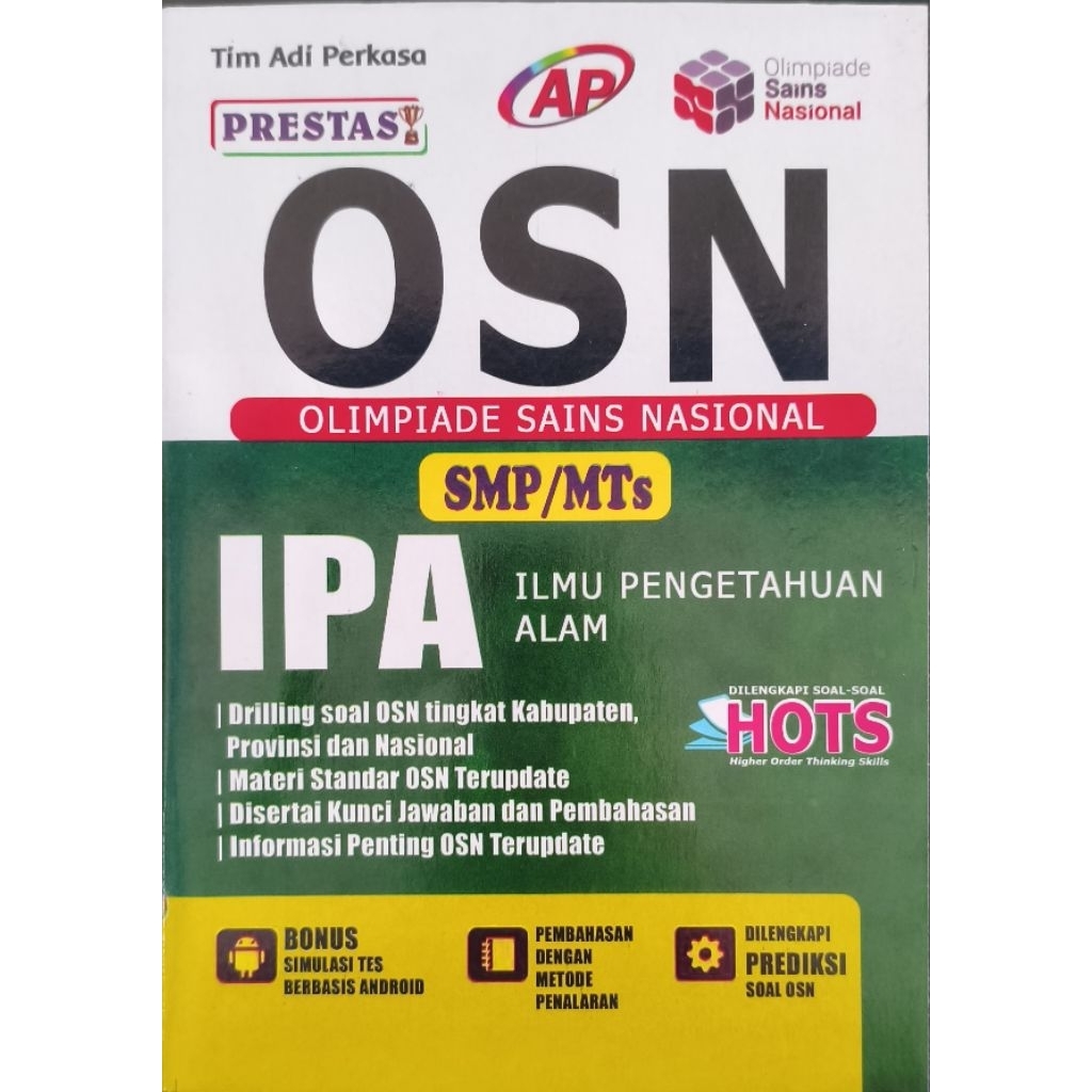 Buku OSN (Olimpiade Sains Nasional) untuk SMP/MTs - Mapel IPA, IPS, MATEMATIKA, BAHASA INGGRIS, BAHA