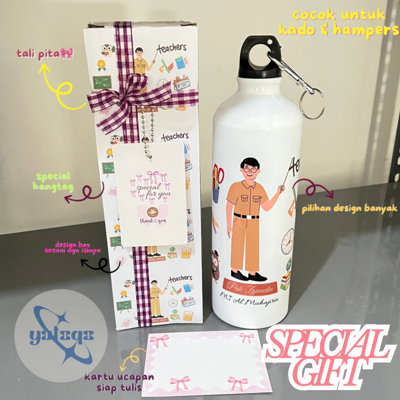 TUMBLER HARI GURU CUSTOM NAMA PROFESI 750ml