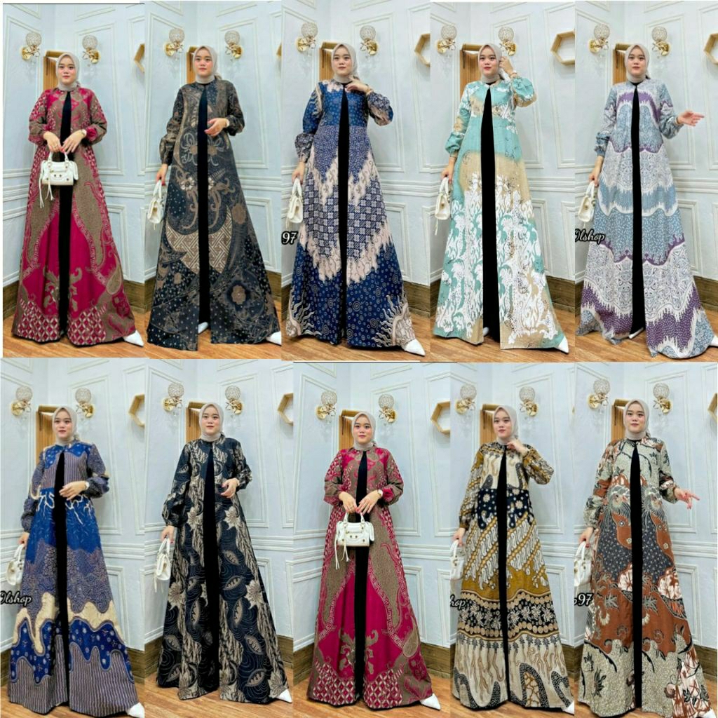 GAMIS BATIK KATUN PREMIUM SUPER JUMBO LD 130cm | GAMIS BATIK JETBLACK KATUN | GAMIS PESTA TERLARIS |